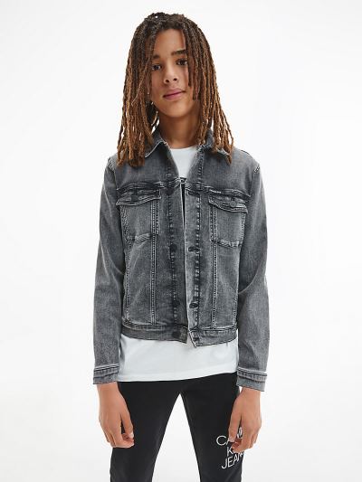 Calvin Klein Ruhák HU482537 | Calvin Klein Denim Fiu Dzseki Sötét Világoskék Szürke